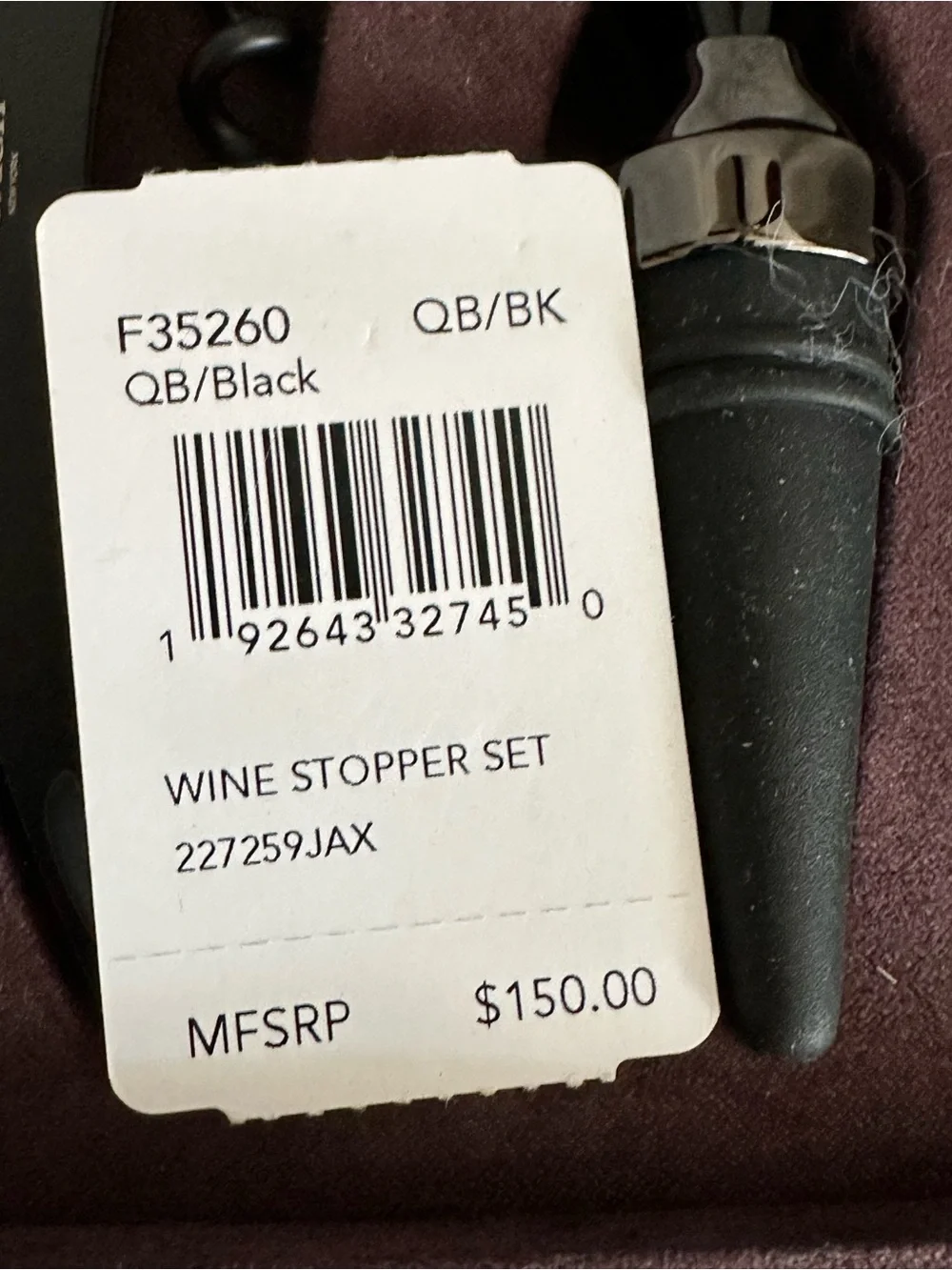 Coach Wine Stopper Set